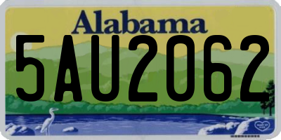 AL license plate 5AU2062