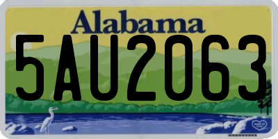AL license plate 5AU2063