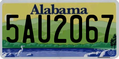 AL license plate 5AU2067