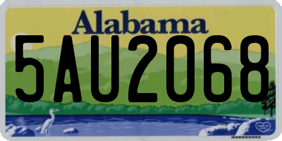 AL license plate 5AU2068