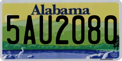 AL license plate 5AU2080