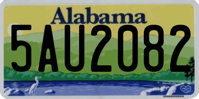 AL license plate 5AU2082