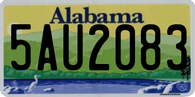 AL license plate 5AU2083