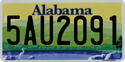 AL license plate 5AU2091