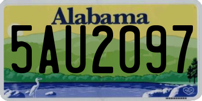 AL license plate 5AU2097