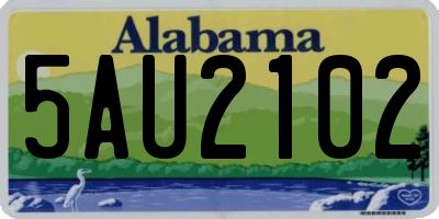 AL license plate 5AU2102