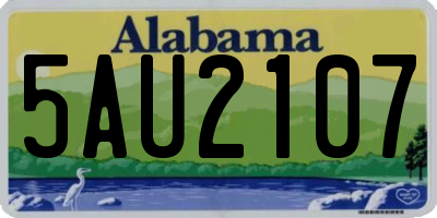 AL license plate 5AU2107