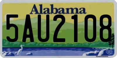 AL license plate 5AU2108