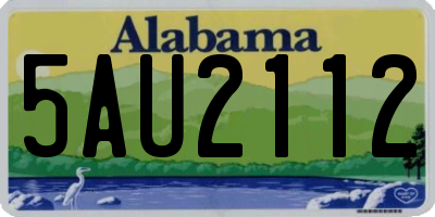 AL license plate 5AU2112