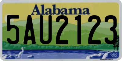 AL license plate 5AU2123