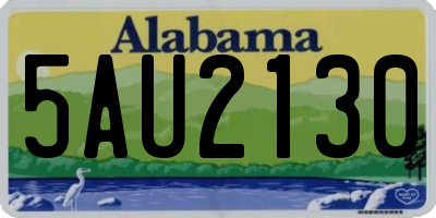 AL license plate 5AU2130