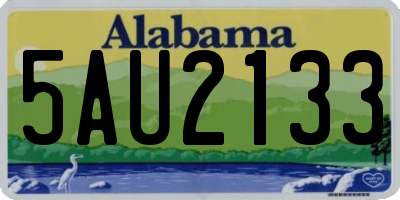 AL license plate 5AU2133