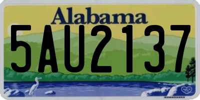 AL license plate 5AU2137