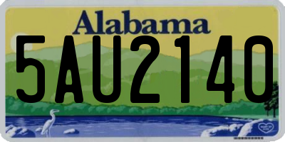 AL license plate 5AU2140