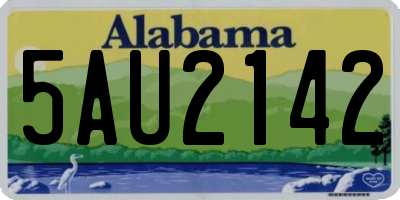 AL license plate 5AU2142