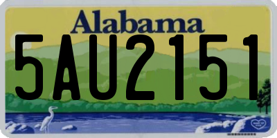 AL license plate 5AU2151