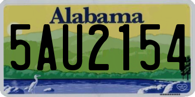 AL license plate 5AU2154