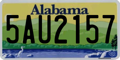 AL license plate 5AU2157