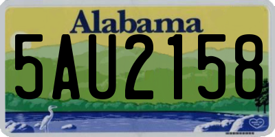 AL license plate 5AU2158