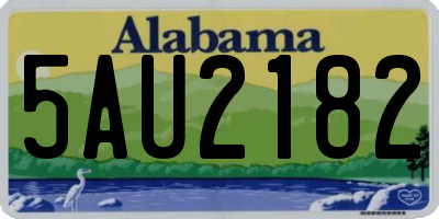 AL license plate 5AU2182