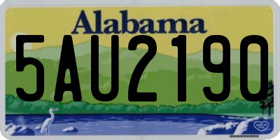 AL license plate 5AU2190