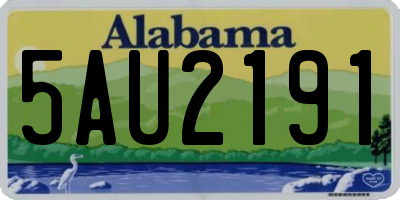 AL license plate 5AU2191