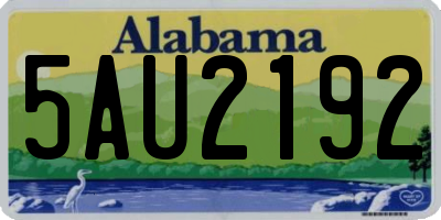 AL license plate 5AU2192
