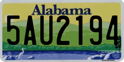 AL license plate 5AU2194