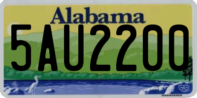 AL license plate 5AU2200