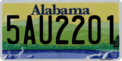 AL license plate 5AU2201