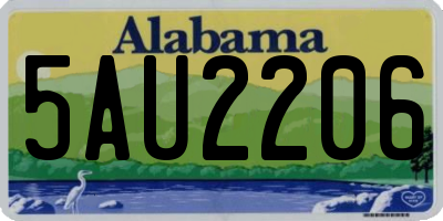 AL license plate 5AU2206