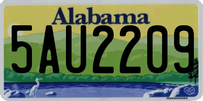 AL license plate 5AU2209