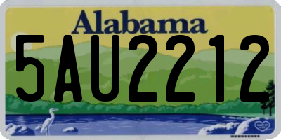 AL license plate 5AU2212