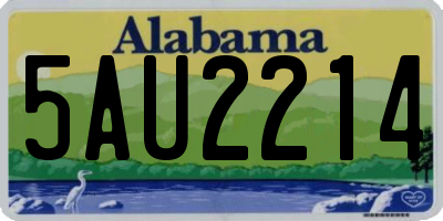 AL license plate 5AU2214