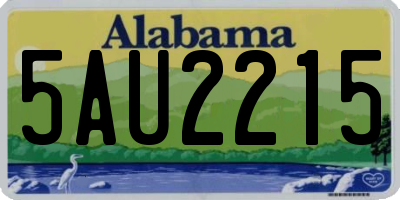 AL license plate 5AU2215