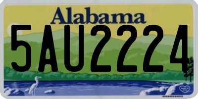 AL license plate 5AU2224