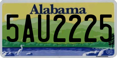 AL license plate 5AU2225