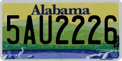 AL license plate 5AU2226