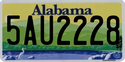 AL license plate 5AU2228