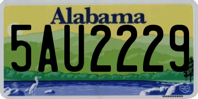 AL license plate 5AU2229