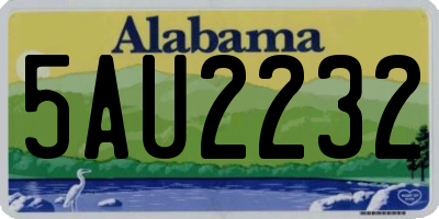 AL license plate 5AU2232