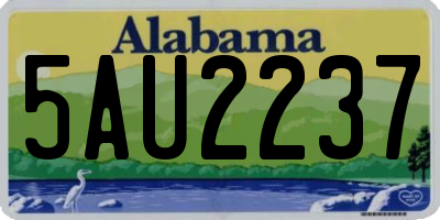 AL license plate 5AU2237