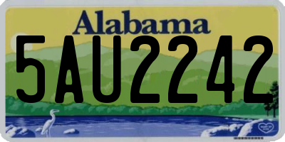 AL license plate 5AU2242