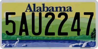 AL license plate 5AU2247