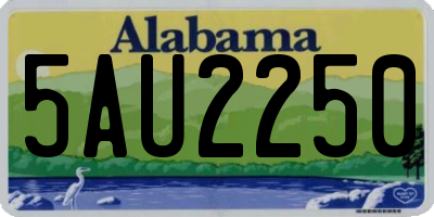 AL license plate 5AU2250