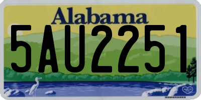 AL license plate 5AU2251