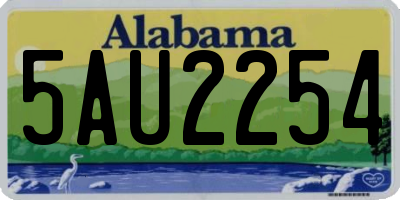 AL license plate 5AU2254