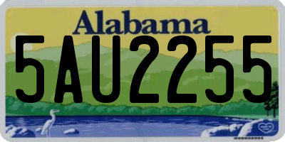 AL license plate 5AU2255