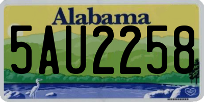 AL license plate 5AU2258