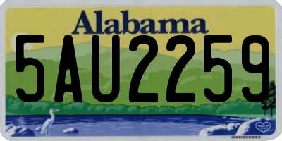 AL license plate 5AU2259